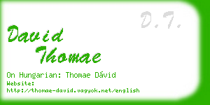 david thomae business card